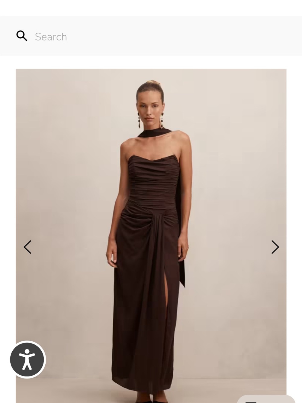 Ever New Arli Strapless Ruched Maxi Dress
